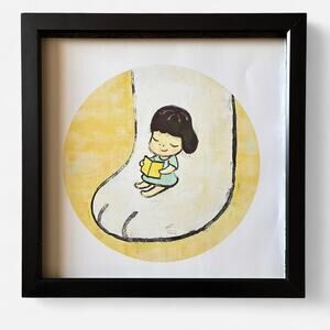 Nara Yoshimoto Nara art prints 9x9 framed contemporary Japanese artist artwork